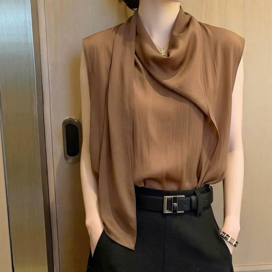 Stylish and Versatile Turtleneck Sleeveless Top for Women