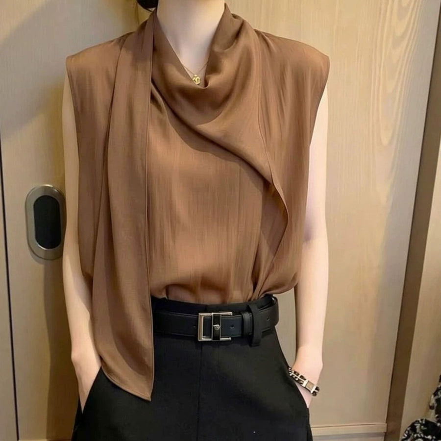 Stylish and Versatile Turtleneck Sleeveless Top for Women