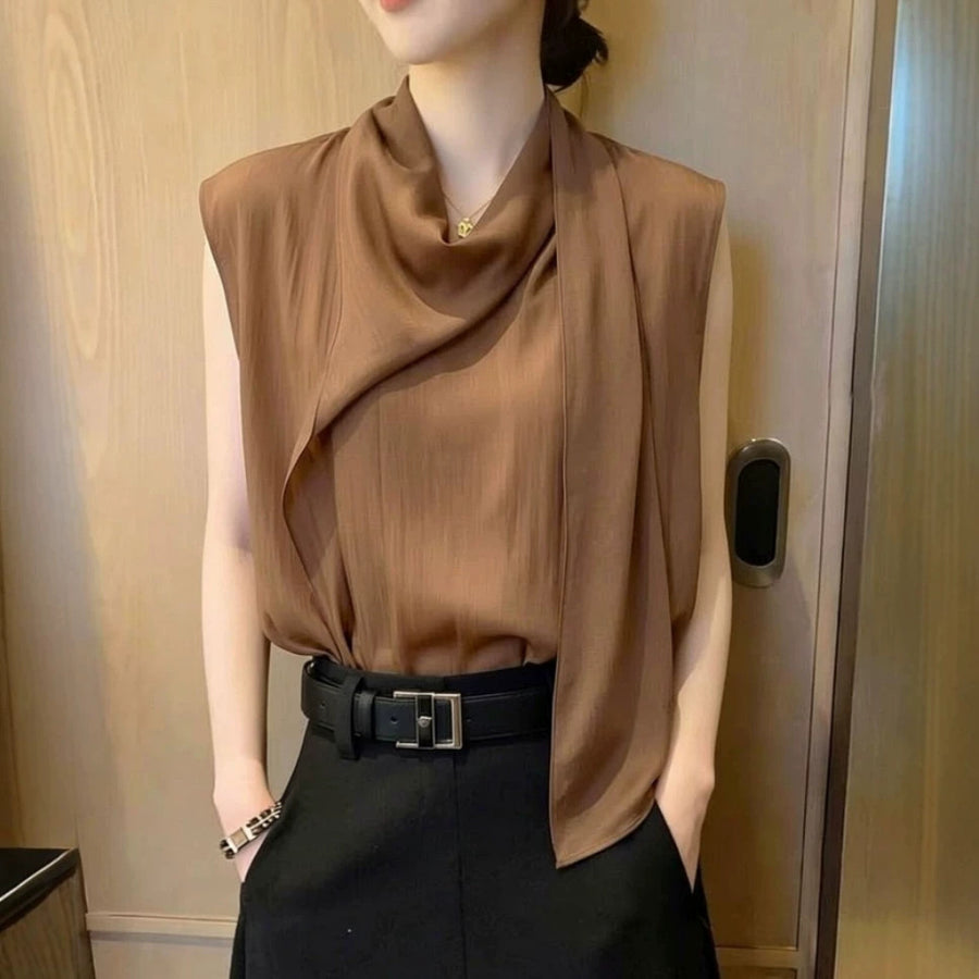 Stylish and Versatile Turtleneck Sleeveless Top for Women