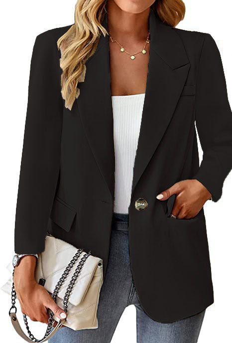 Elegant Single-breasted Blazer for Women - Chic Style