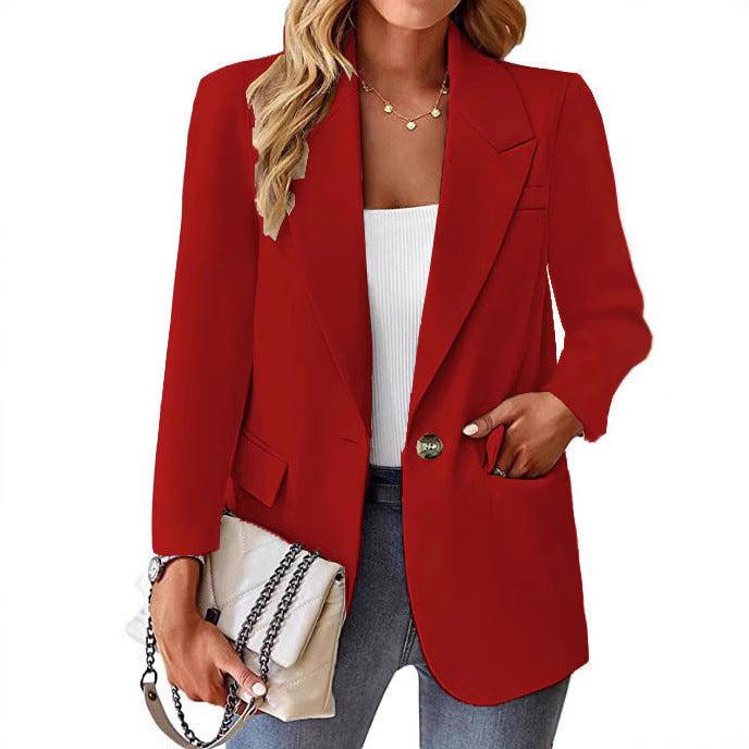Elegant Single-breasted Blazer for Women - Chic Style
