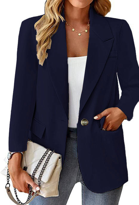 Elegant Single-breasted Blazer for Women - Chic Style