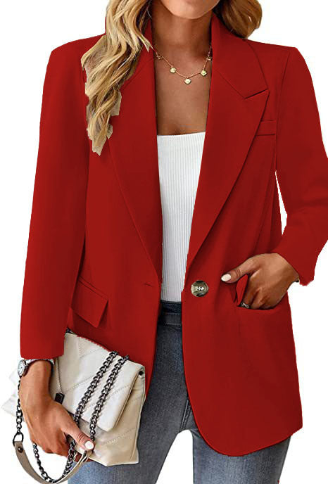 Elegant Single-breasted Blazer for Women - Chic Style