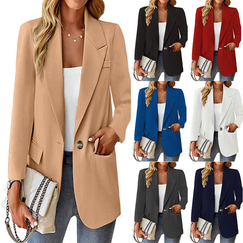 Elegant Single-breasted Blazer for Women - Chic Style