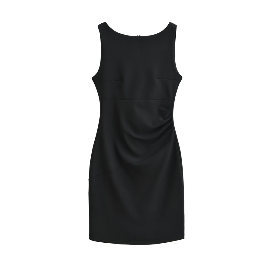 Fashionable Solid-Color Slim-Fit Sleeveless Dress for Women
