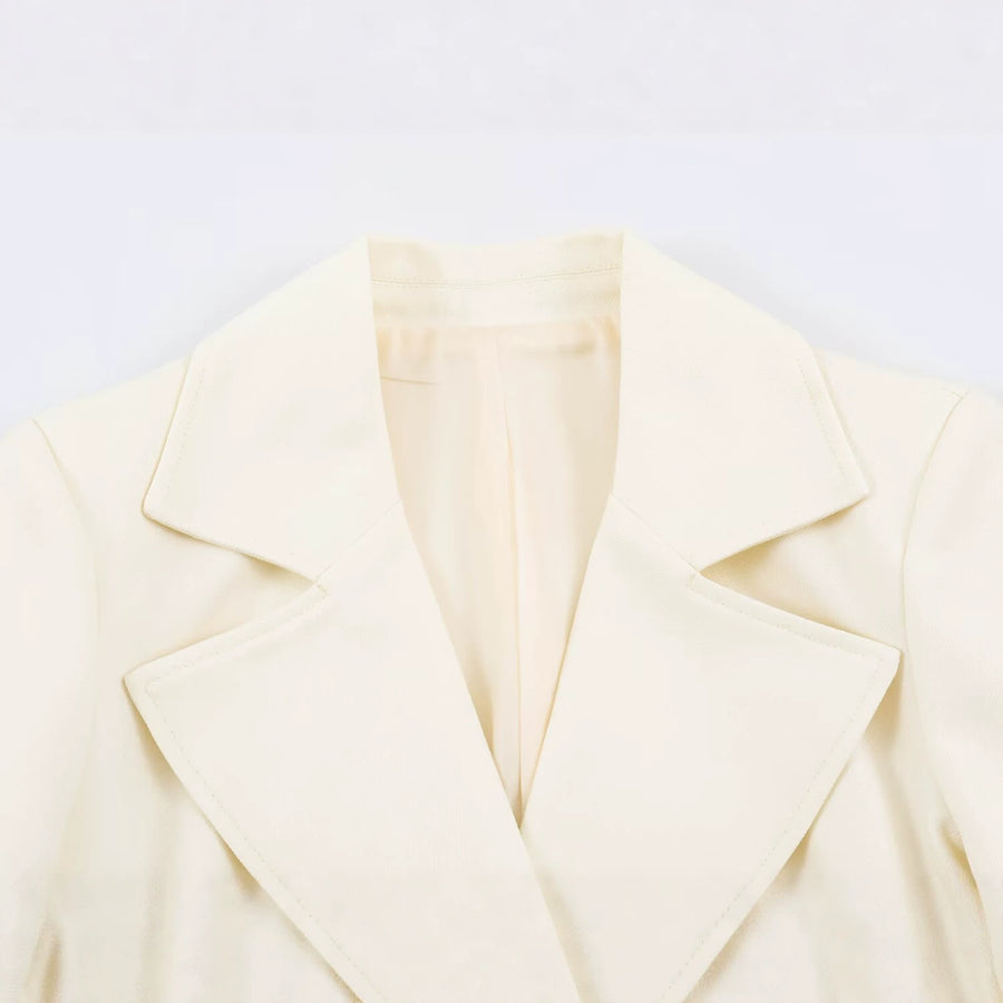 Fashionable Versatile Solid-color Double-breasted Blazer