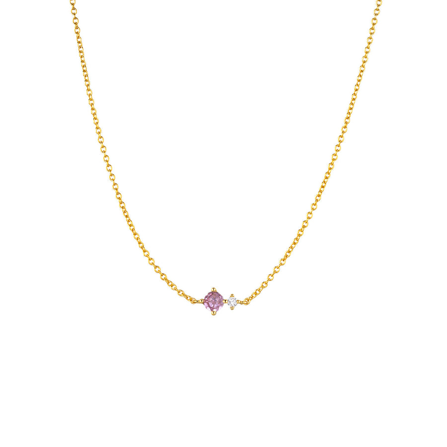 S925 Sterling Silver Necklace with Twelve Birthstone Pendants