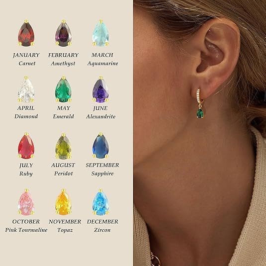 Womens Versatile Colorful Water-drop Stud Earrings