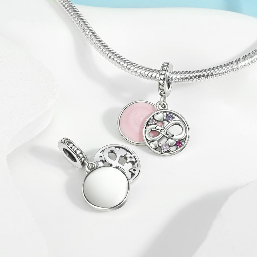 Silver-plated Beaded Pendant Bracelet for DIY Accessories