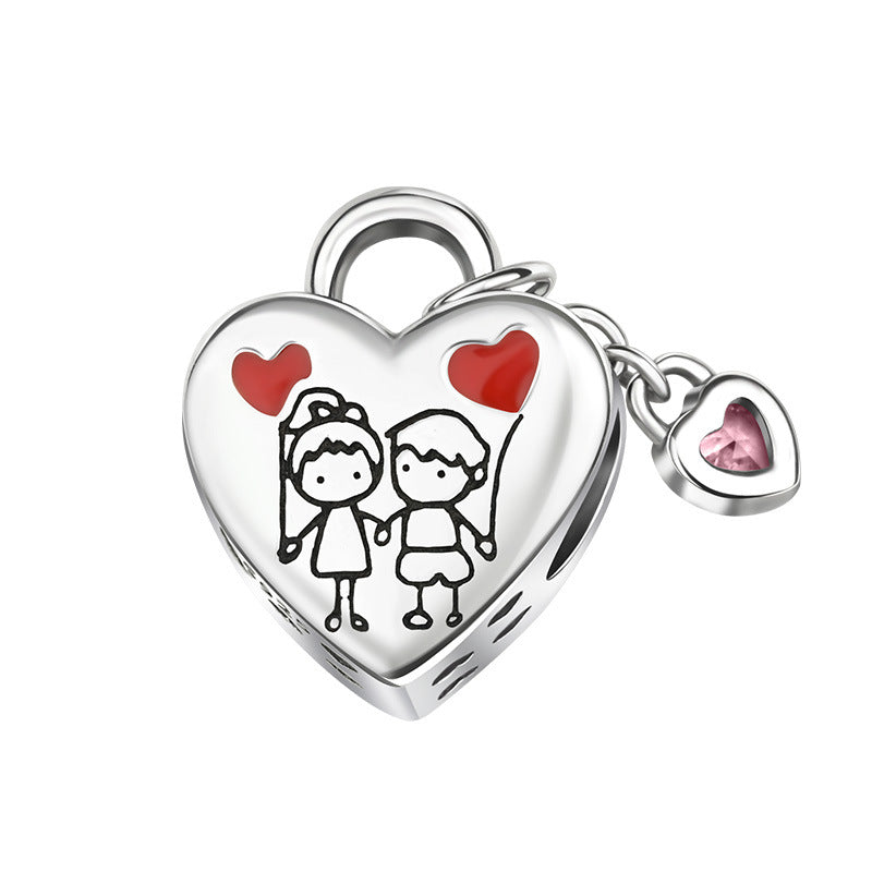 Silver-plated Beaded Pendant Bracelet for DIY Accessories