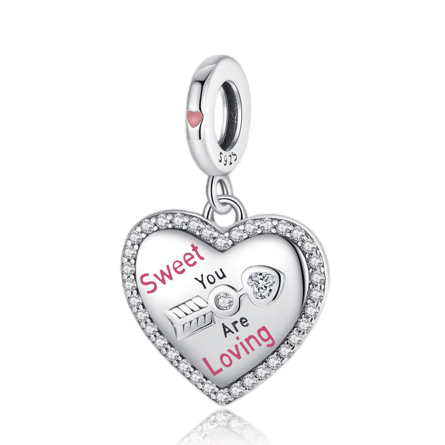 Silver-plated Beaded Pendant Bracelet for DIY Accessories