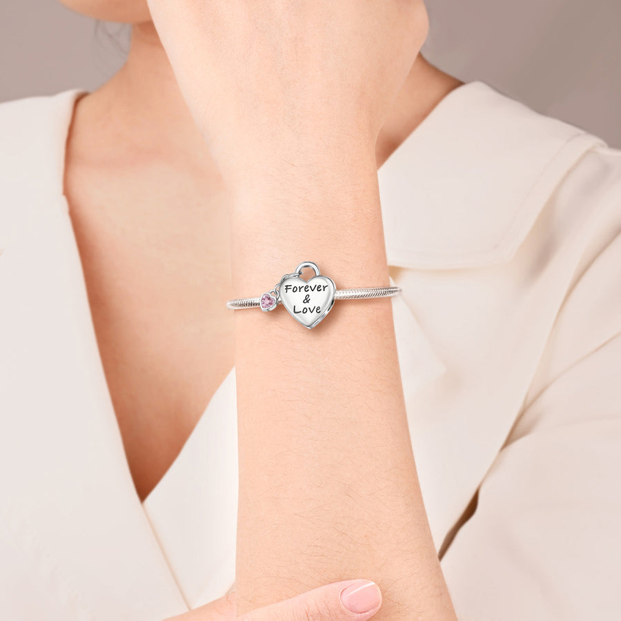 Silver-plated Beaded Pendant Bracelet for DIY Accessories