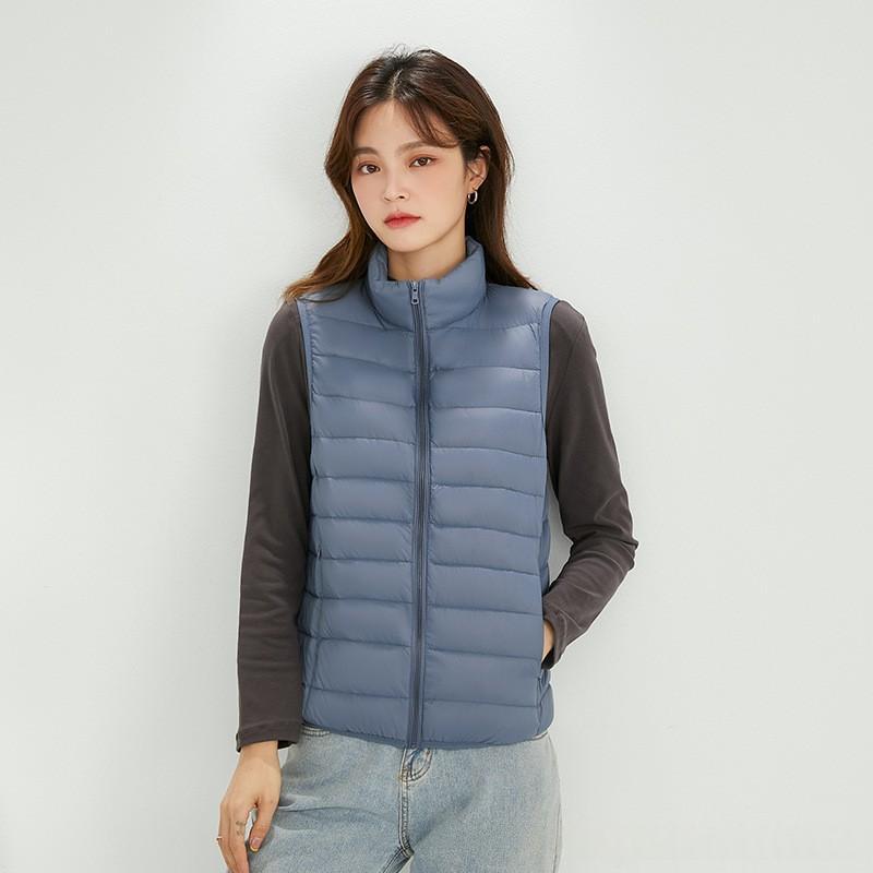 Stand-Collar Sleeveless Lightweight Down Vest for All Seasons