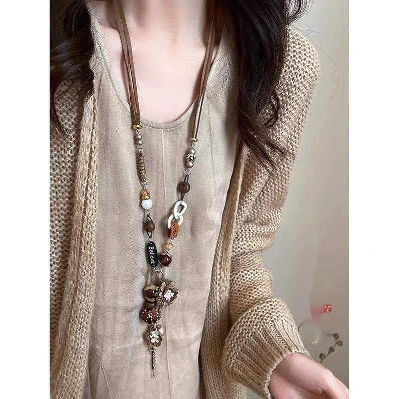 Bohemian Vintage Ethnic-Style Long Pendant Sweater Chain