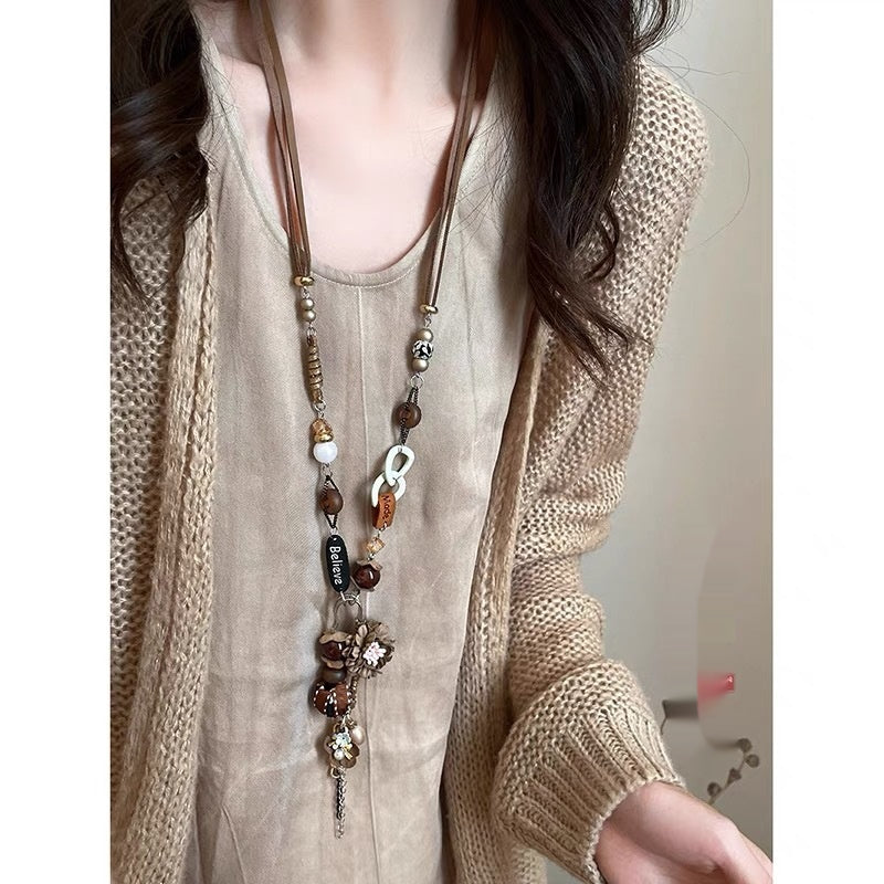 Bohemian Vintage Ethnic-Style Long Pendant Sweater Chain
