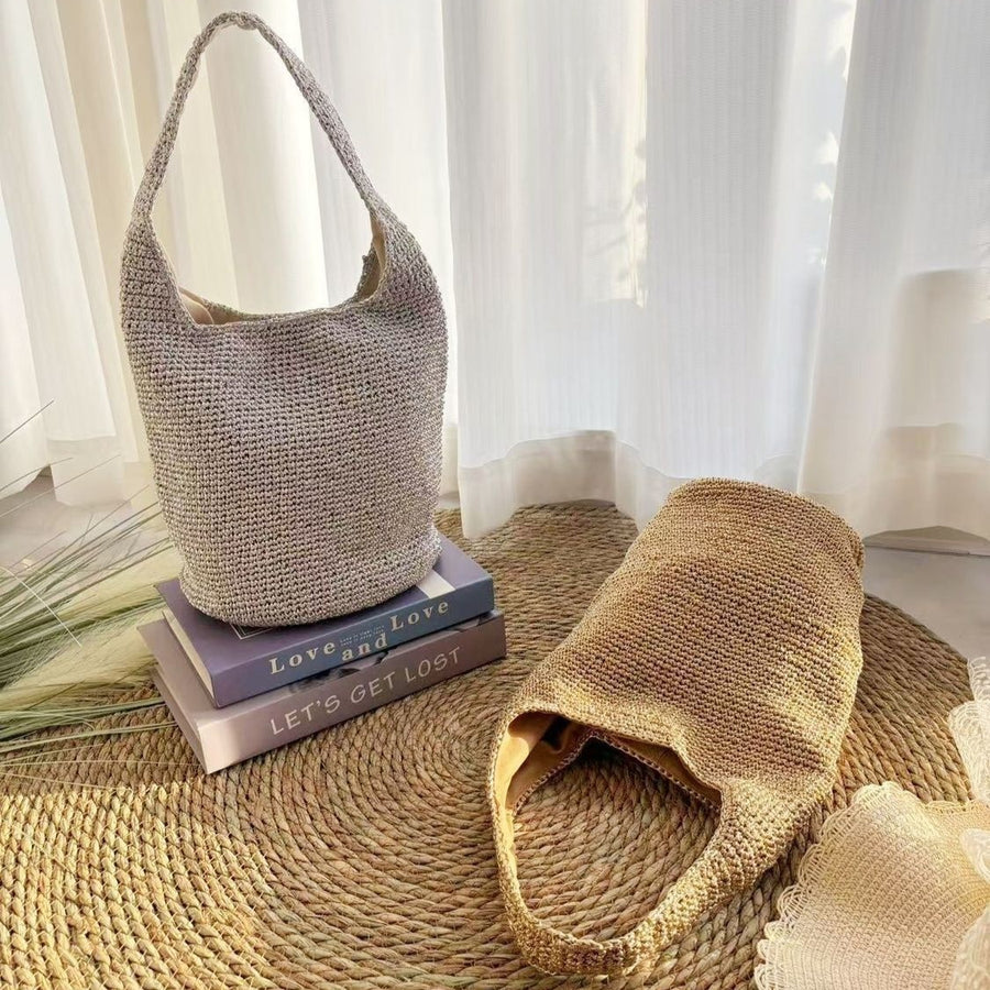 Handwoven Large-Capacity Vacation and Commute Tote Bag