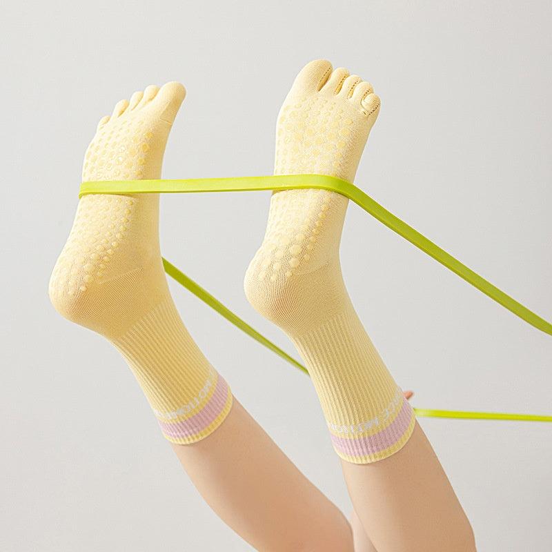 Bright Five-Finger Socks for Yoga and Pilates - Women’s Spring/Summer