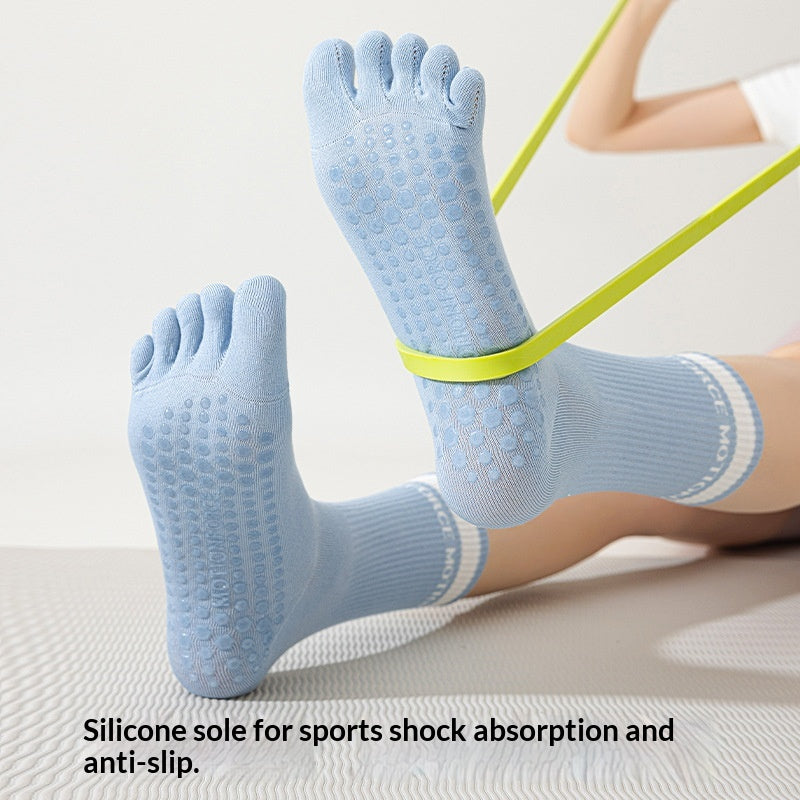 Bright Five-Finger Socks for Yoga and Pilates - Women’s Spring/Summer