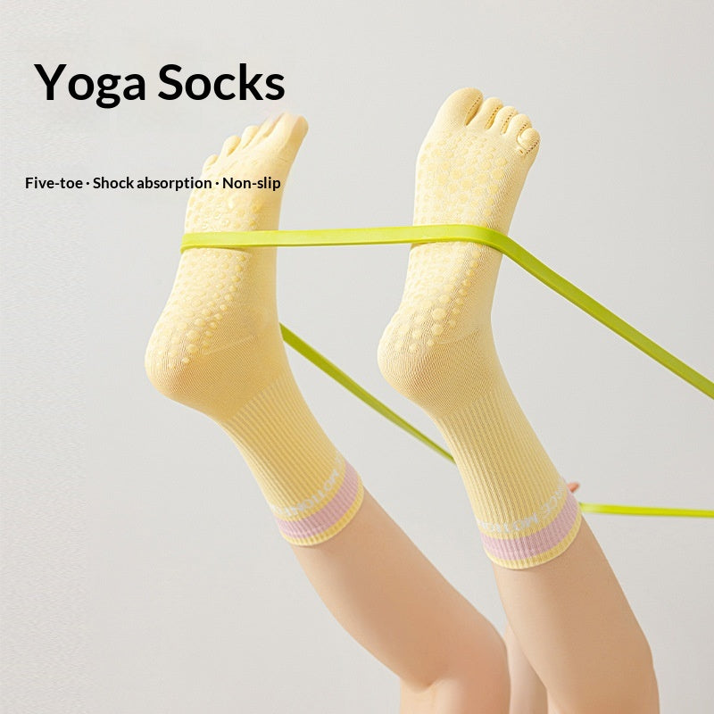 Bright Five-Finger Socks for Yoga and Pilates - Women’s Spring/Summer