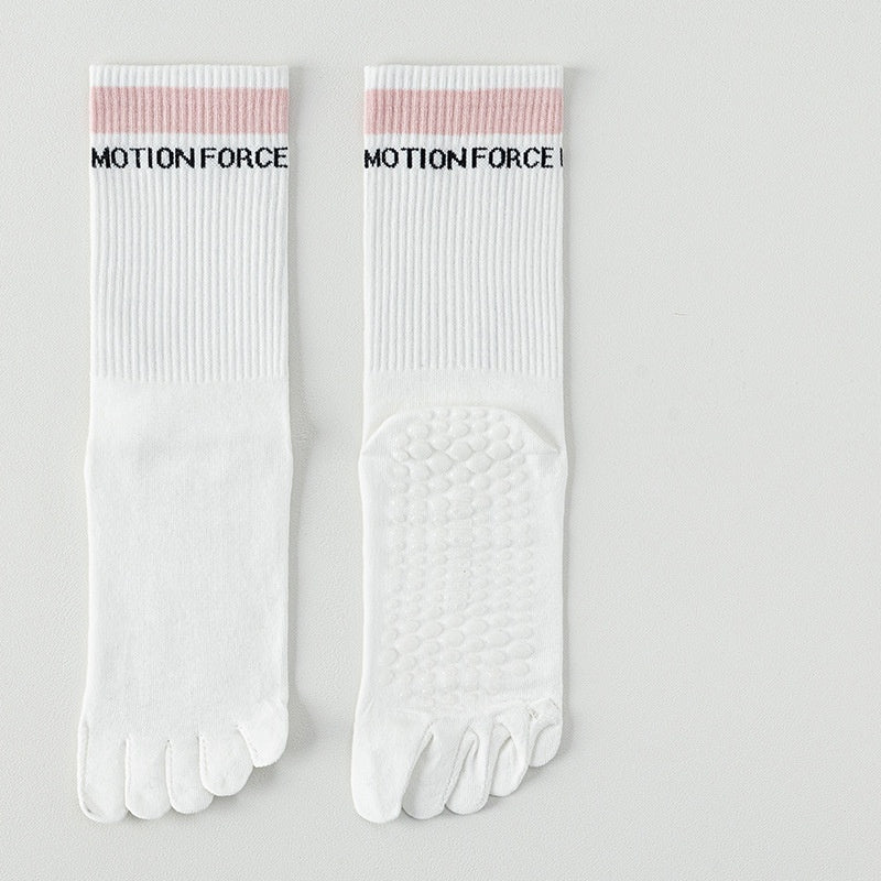 Bright Five-Finger Socks for Yoga and Pilates - Women’s Spring/Summer