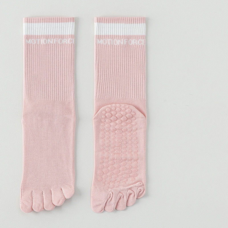 Bright Five-Finger Socks for Yoga and Pilates - Women’s Spring/Summer