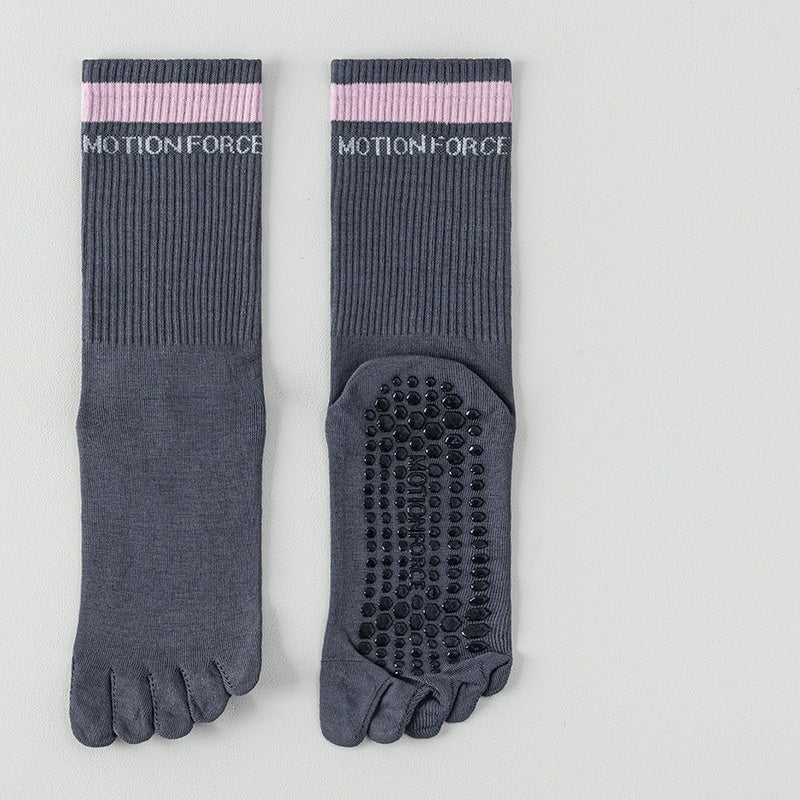 Bright Five-Finger Socks for Yoga and Pilates - Women’s Spring/Summer