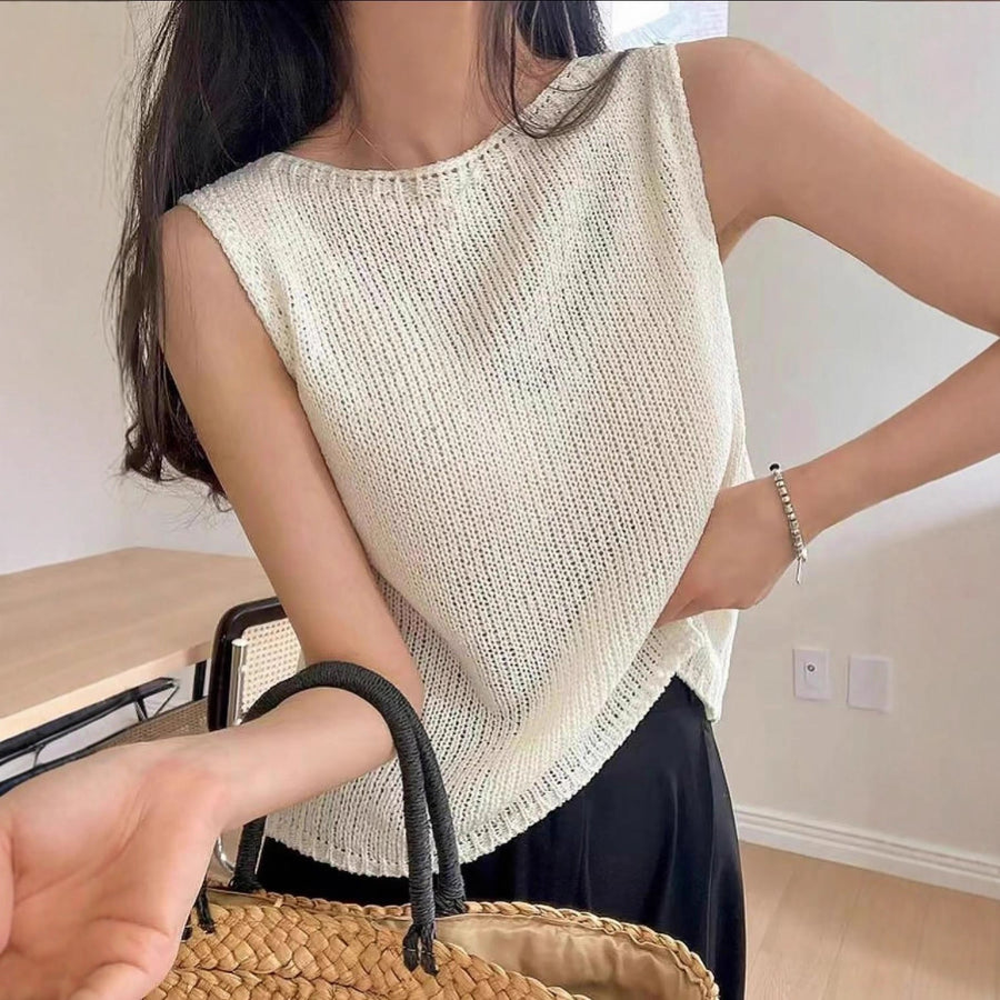 Round-neck Pullover Vest - Minimalist Style for Spring & Summer