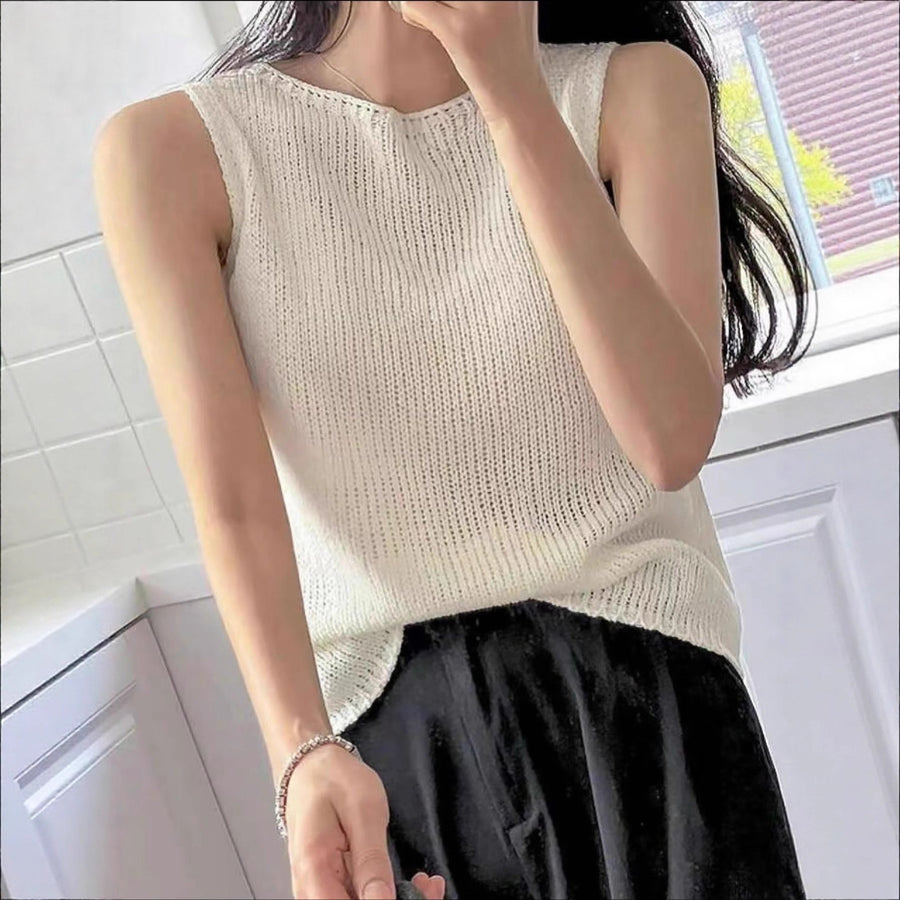 Round-neck Pullover Vest - Minimalist Style for Spring & Summer