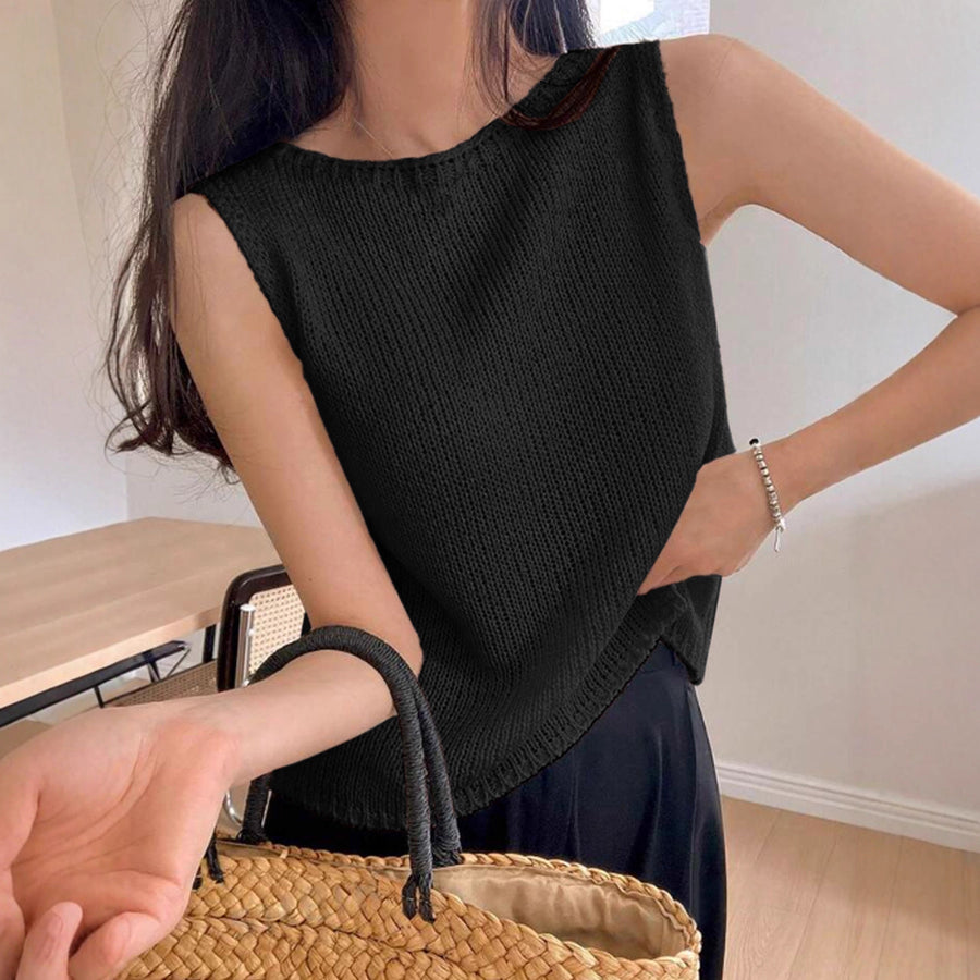 Round-neck Pullover Vest - Minimalist Style for Spring & Summer