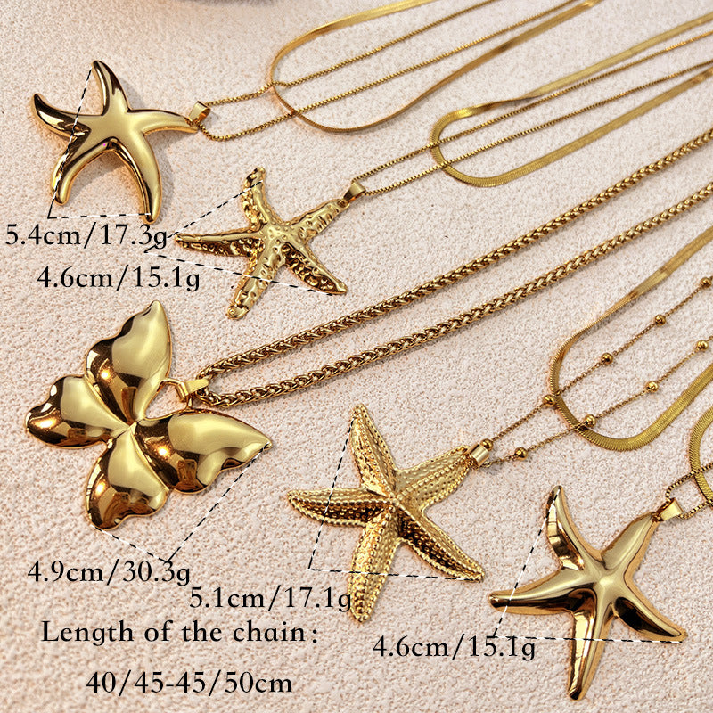 Smooth-surfaced Starfish Personality Necklace for You