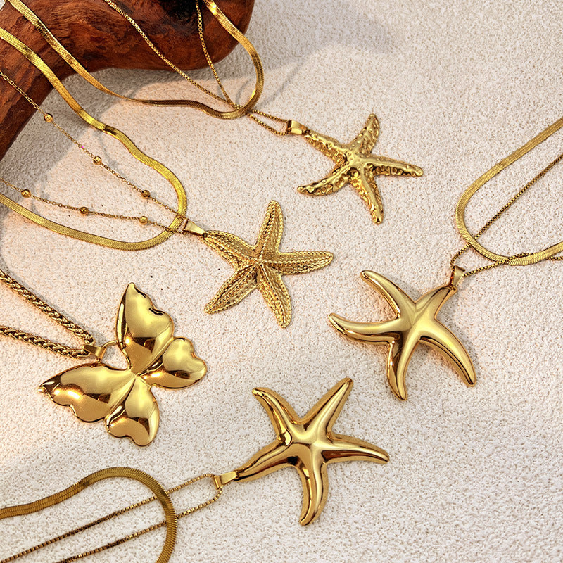 Smooth-surfaced Starfish Personality Necklace for You