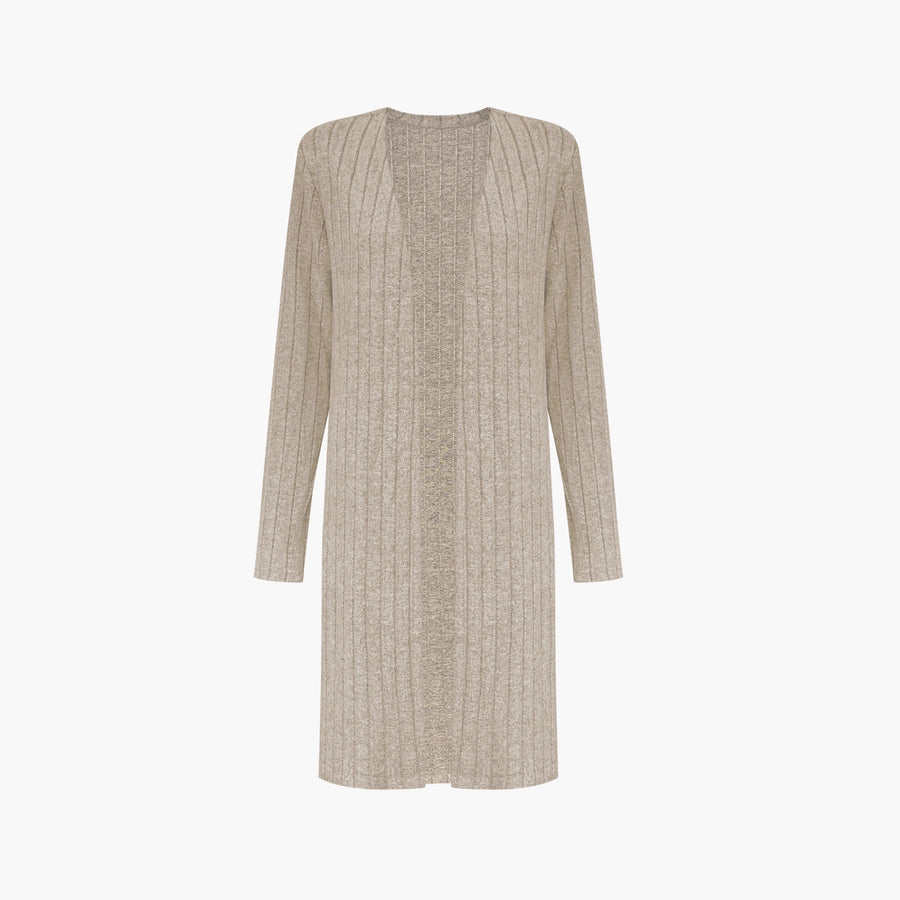 AutumnWinter Solid-Color Ribbed Three-Piece Lounge Set