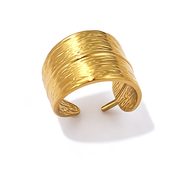 Two-tone Heart-shaped Stainless Steel Ring - Perfect Two Piece Set