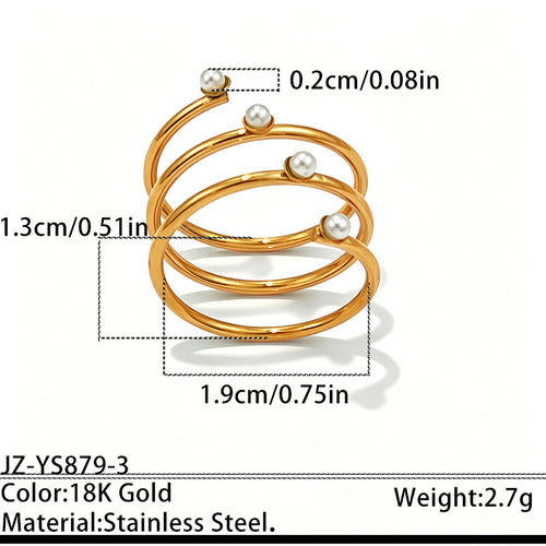 Colorfast Stainless Steel Casual Ring for Pilates Enthusiasts
