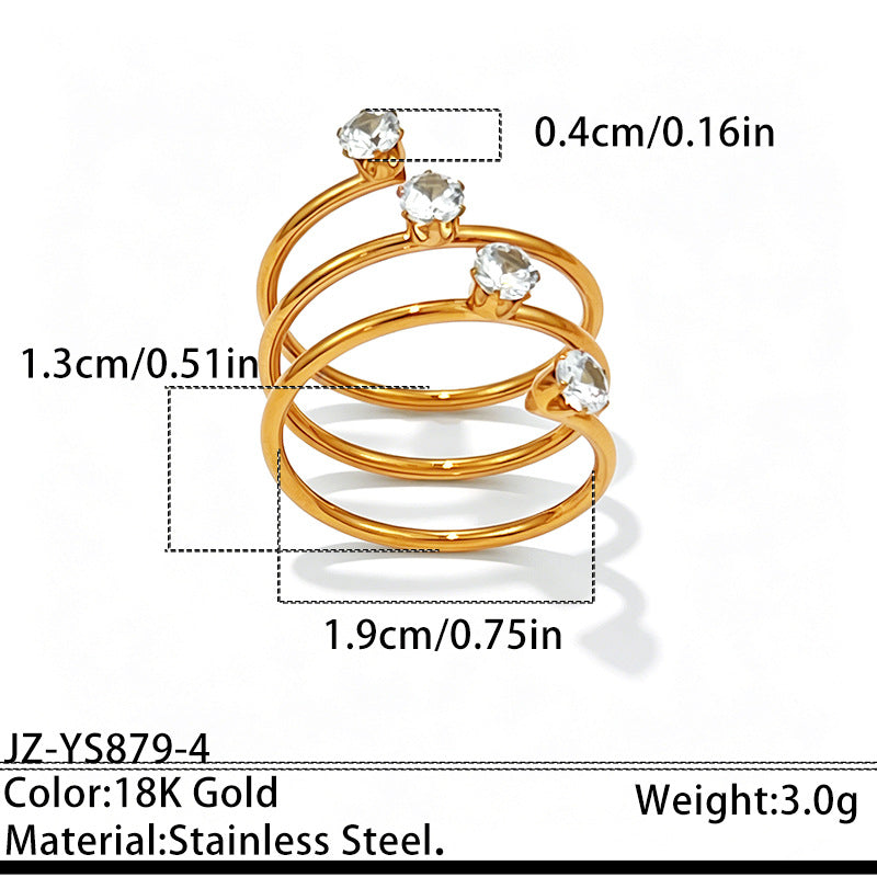 Colorfast Stainless Steel Casual Ring for Pilates Enthusiasts