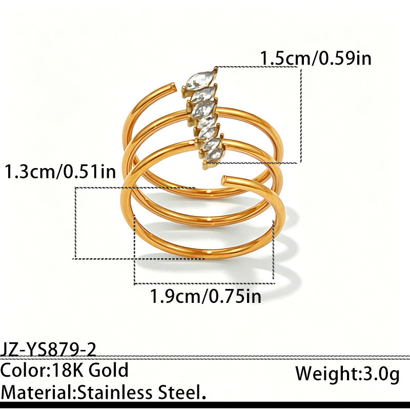 Colorfast Stainless Steel Casual Ring for Pilates Enthusiasts
