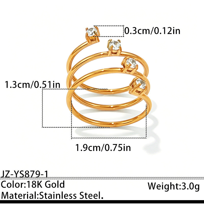 Colorfast Stainless Steel Casual Ring for Pilates Enthusiasts