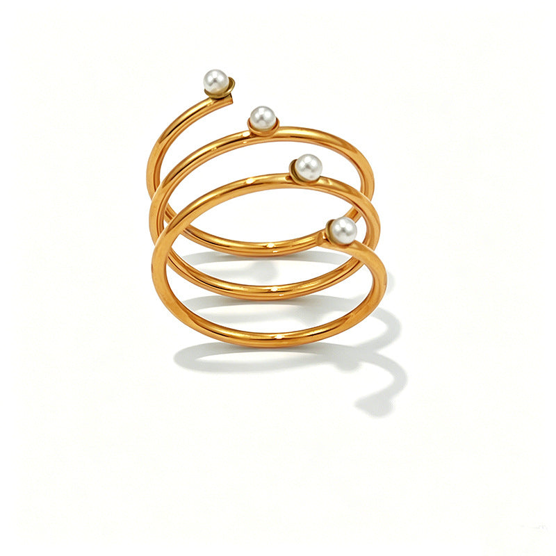 Colorfast Stainless Steel Casual Ring for Pilates Enthusiasts