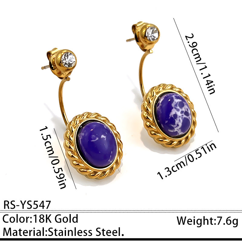 Retro Multi-style Stainless Steel Stud Earrings for Every Occasion