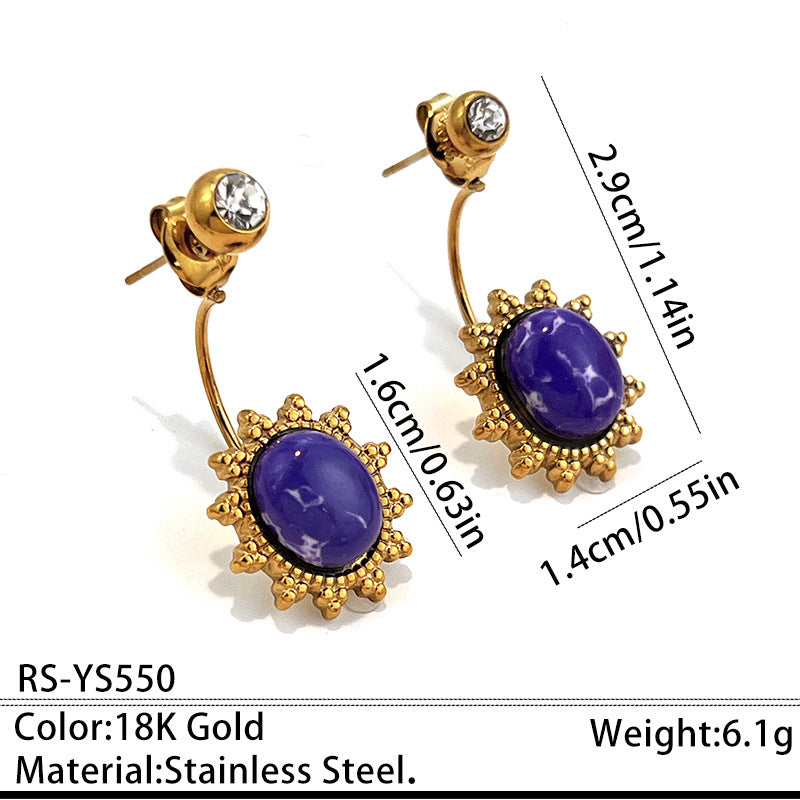 Retro Multi-style Stainless Steel Stud Earrings for Every Occasion