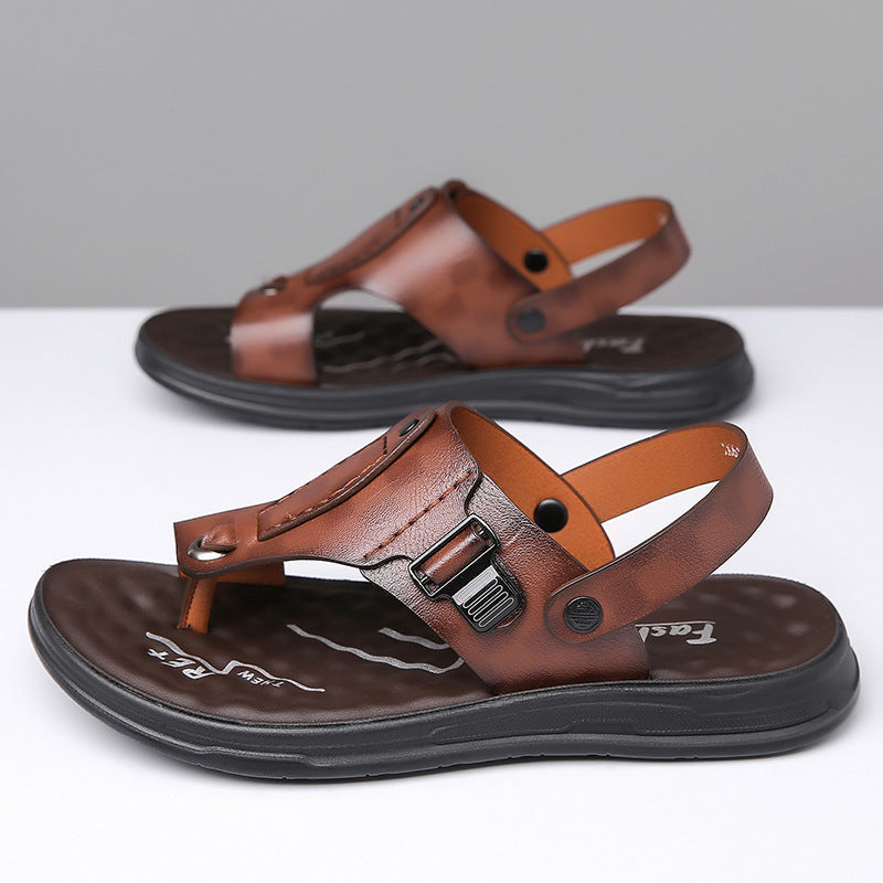 Flap-style Casual Slip-on Sandals for Outdoor Wear