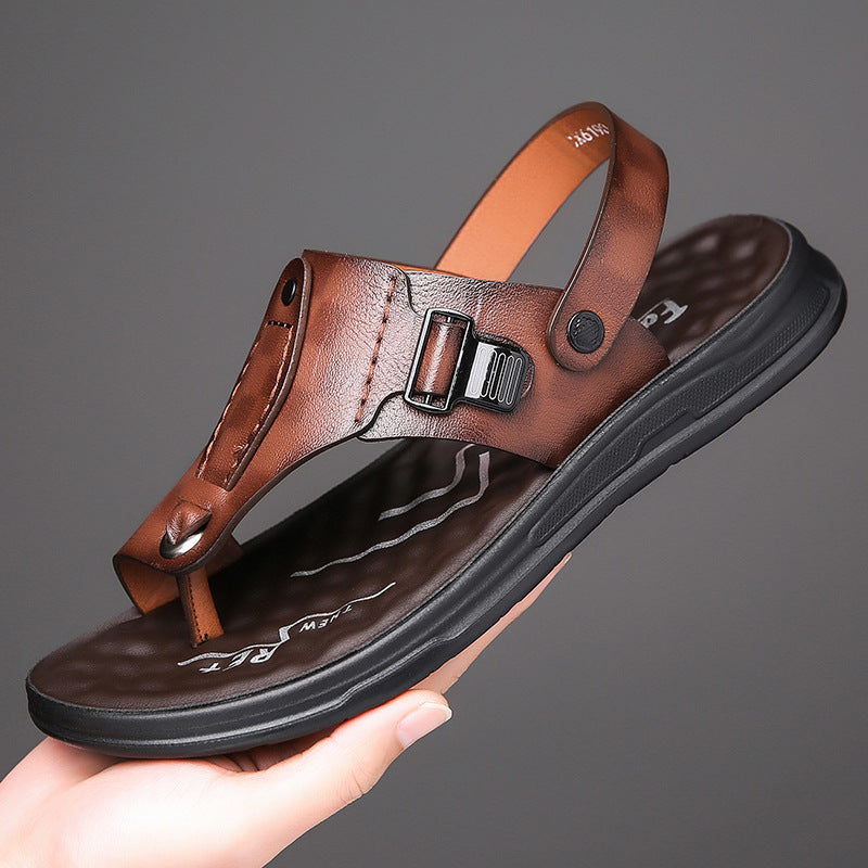 Flap-style Casual Slip-on Sandals for Outdoor Wear