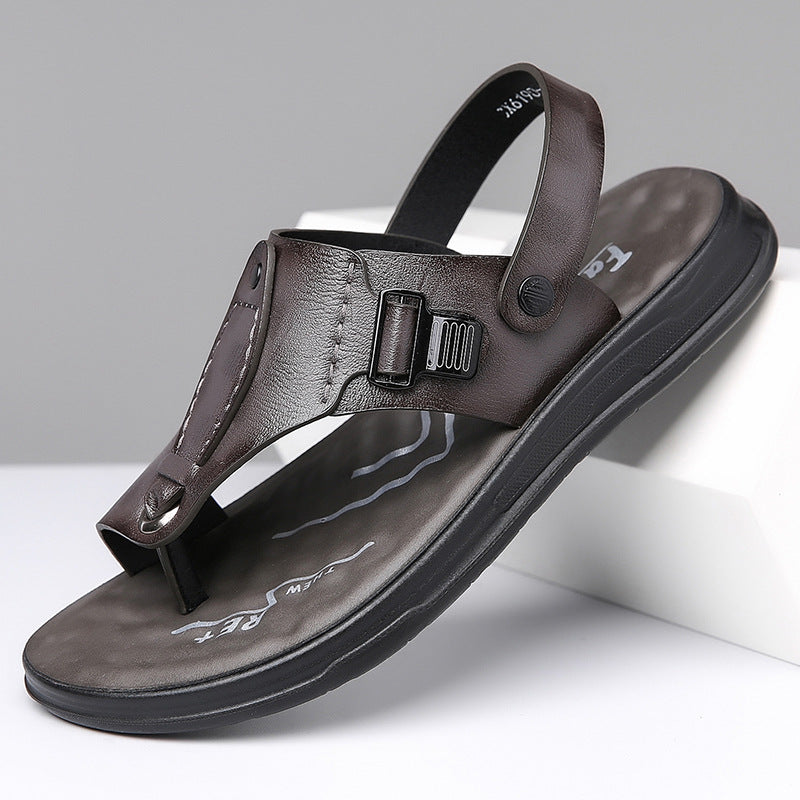 Flap-style Casual Slip-on Sandals for Outdoor Wear