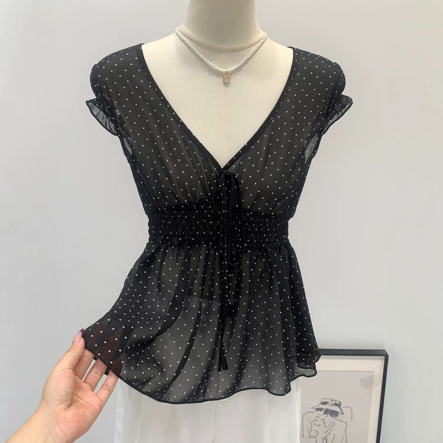 Fashionable and Sexy Polka-dot Shirt for Women