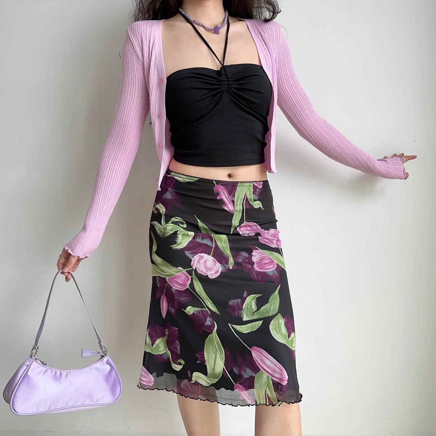 Stylish Mesh Fishtail Casual Maxi Skirt for Women