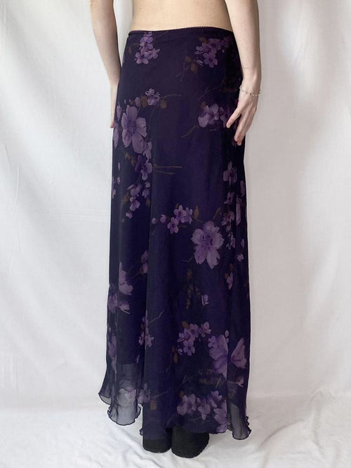 Retro-printed Mesh Dress for Women - Stylish Maxi Dress