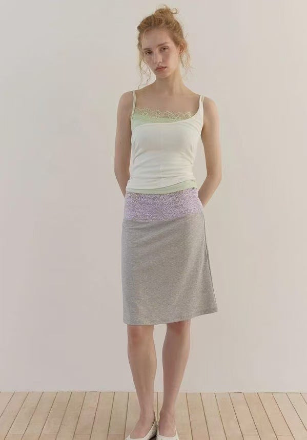 Stunning Multicolor Lace-Patchwork Maxi Skirt for Women