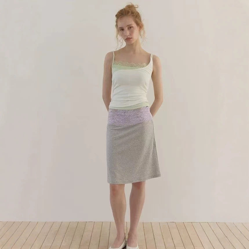 Stunning Multicolor Lace-Patchwork Maxi Skirt for Women