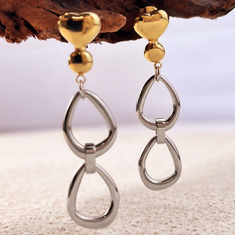 Fashionable Stainless Steel Stud Earrings for Women