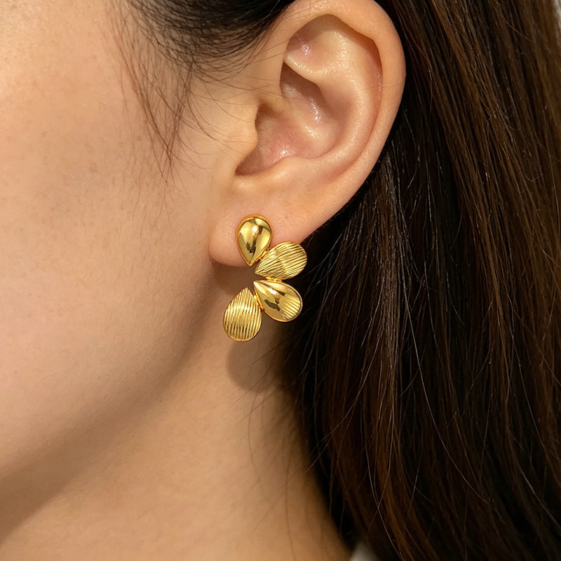 Womens Floral Fashion Stainless Steel Earrings for Every Occasion